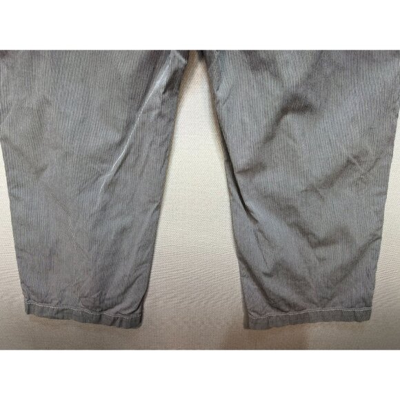 Lands End Womens Fit 2 Casual Y2K Crop Pants Size 10 Navy Striped Straight Leg - Picture 10 of 10